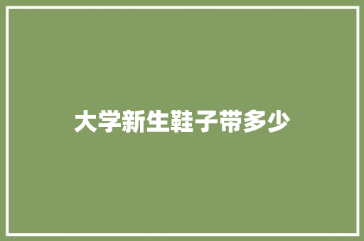 大学新生鞋子带多少