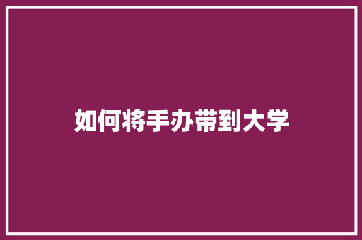 如何将手办带到大学