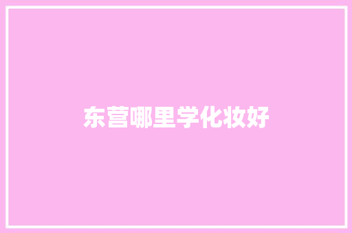 东营哪里学化妆好