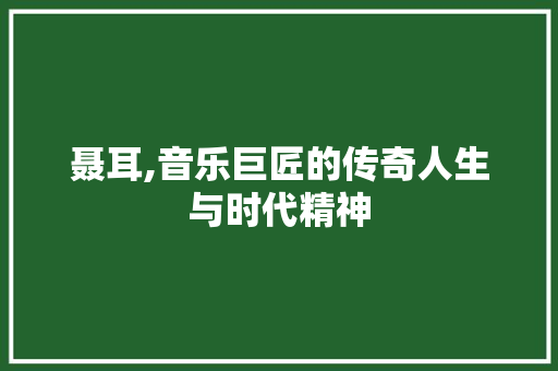 聂耳,音乐巨匠的传奇人生与时代精神