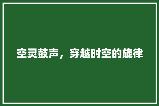 空灵鼓声，穿越时空的旋律