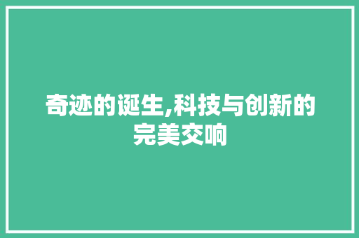 奇迹的诞生,科技与创新的完美交响