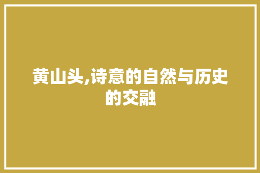 黄山头,诗意的自然与历史的交融