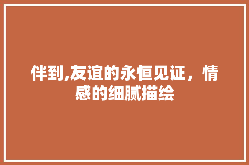 伴到,友谊的永恒见证，情感的细腻描绘