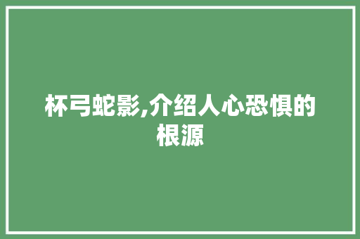 杯弓蛇影,介绍人心恐惧的根源