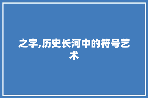 之字,历史长河中的符号艺术