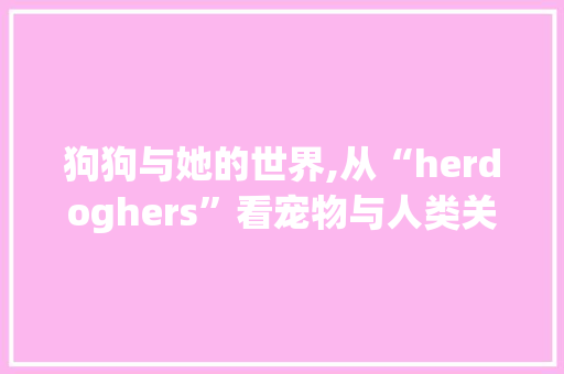 狗狗与她的世界,从“herdoghers”看宠物与人类关系的演变