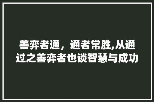 善弈者通，通者常胜,从通过之善弈者也谈智慧与成功之路_通过之善弈者也字的意思