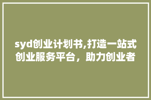 syd创业计划书,打造一站式创业服务平台，助力创业者实现梦想