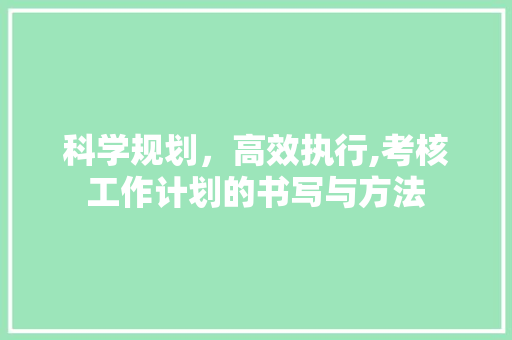 科学规划，高效执行,考核工作计划的书写与方法 工作报告