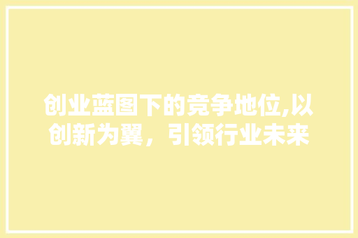 创业蓝图下的竞争地位,以创新为翼，引领行业未来
