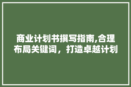 商业计划书撰写指南,合理布局关键词，打造卓越计划书