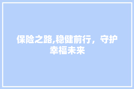 保险之路,稳健前行，守护幸福未来