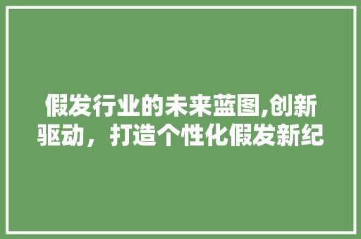 假发行业的未来蓝图,创新驱动，打造个性化假发新纪元