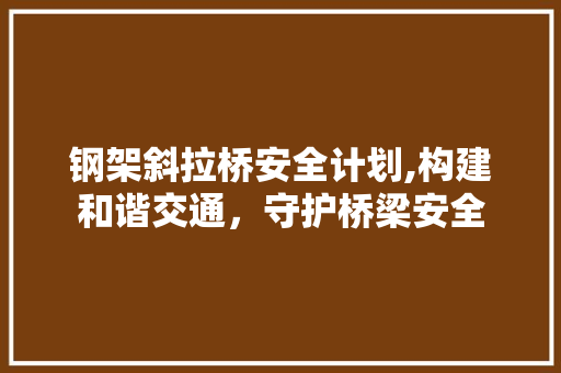 钢架斜拉桥安全计划,构建和谐交通，守护桥梁安全