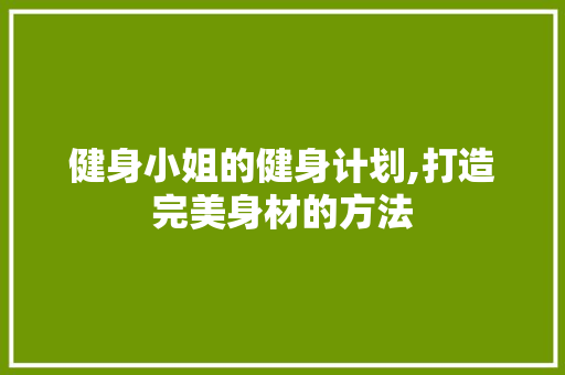 健身小姐的健身计划,打造完美身材的方法 工作总结