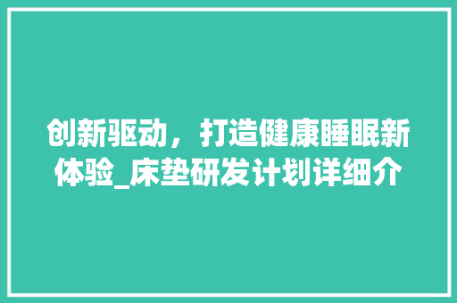 创新驱动，打造健康睡眠新体验_床垫研发计划详细介绍