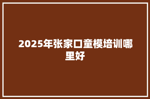 2025年张家口童模培训哪里好